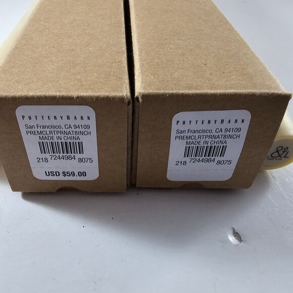 Pottery Barn Premium Flameless Taper Candles Lot Of 2 Natural 8” FLAW - Picture 5 of 13